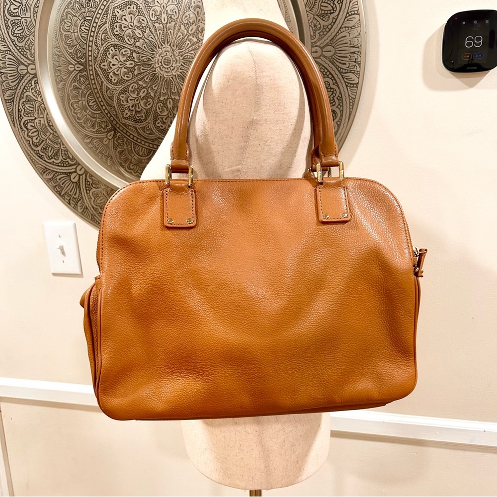 TORY BURCH Rotal tan Thea triple zipper handbag - Great size!! - Picture 6 of 12